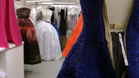 Dresses in the atelier as they’re about to leave for the show. Credit: CIM Productions