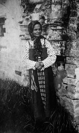 Unknown author.
Arkhangelsk folk-tale narrator and singer Maria Krivopolenova in Vologda. 
1913. 
The State Literature Museum collection