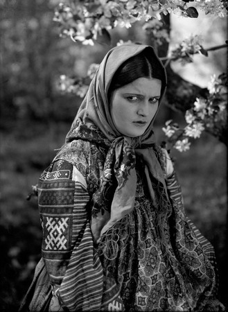 Unknown author.
Emma Tsesarskaya (Aksinya), “And Quiet Flows the Don” by O. Preobrazhenskaya and I. Pravov, Mosfilm. 
1930. 
Mosfilm Archive