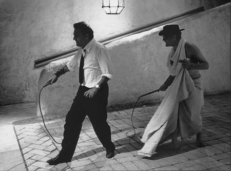 Tацио Секкьяроли.
Федерико Феллини и Марчелло Мастрояни на съемках фильма «8 1/2». 
1963. 
©Фонд Тацио Секкьяролли